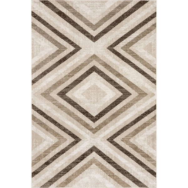 Akari Transitional Diamond Machine Washable Area Rug 9ft X 12ft